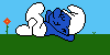 Laid back Smurf