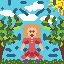 lady in the forest