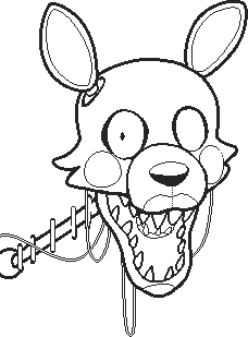 Mangle Lineart - FNAF