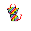 Rainbow devil kitty