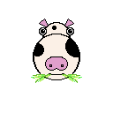 Cow With Grass