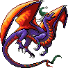 Christmas Purple and Orange Dragon
