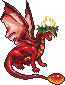 Red christmas dragon