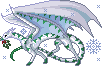 Christmas White Blue Dragon