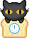 Cat On Bread Clock