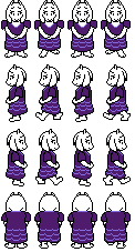 toriel bravery sprite sheet