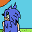 Sonic the hedgehog (staring into sunset)