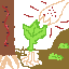 Ivy with hand