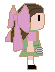 holding fork standing