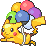 pikachu with balloons