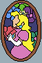 princess peach stained window