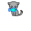 my kitten with her fish