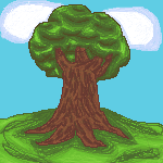 pixel tree