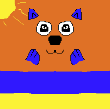 mirage of mi kitten in the sea