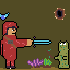 fighting a bloopy first creation
