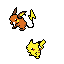 pikachu and raichu