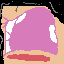 anime girl eye with blush