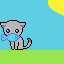 a kitten eating fish plz dont copy