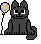kitty with balloon