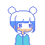 chibi girl blue