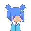 chibi girl blue