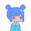 chibi girl blue