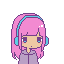 chibi girl pink