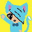 a random blue kiwaii chan