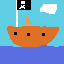 pirate ship sailing on the sea