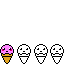 fondo de helados sin terminar