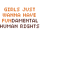 girls just wanna have fundamental human rights cross stitch pattern