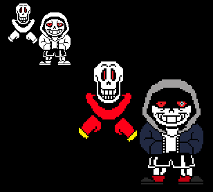 dusttale sans and papyrus
