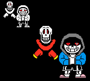 dusttale sans and papyrus