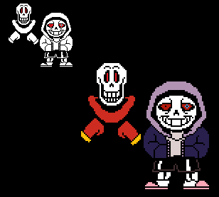dusttale sans and papyrus