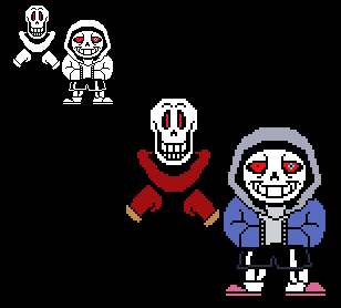 dusttale sans and papyrus