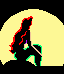 silhouette of ariel