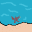 in sea