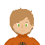 troll orange suit blonde