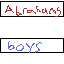 a b