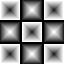 black white