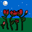 a night with the flowers