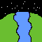 starry river night