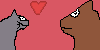 cat and dog love story tried to draw whiskers