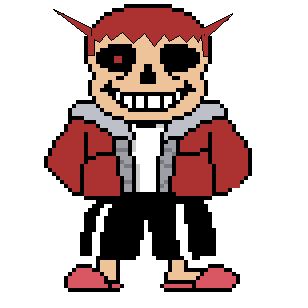 yo con el sprite de sans con mis coleres v