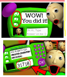 everything is clear you will never know the color of the eyes baldi