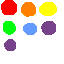 red orange green blue purple purple