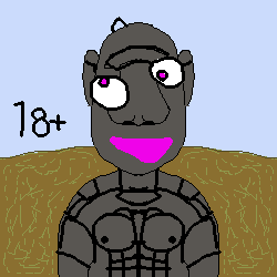 he s mentally ill how did you draw this at all this is very bad is he sick eyes scared