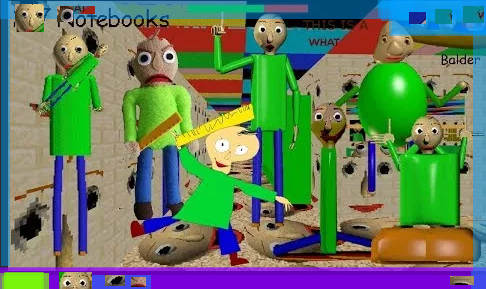 bit by bit you know from the images you see baldi windows from i download this game that s how it works well not to download and so it turns out