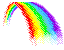 white background rainbow