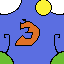 orange blob scene